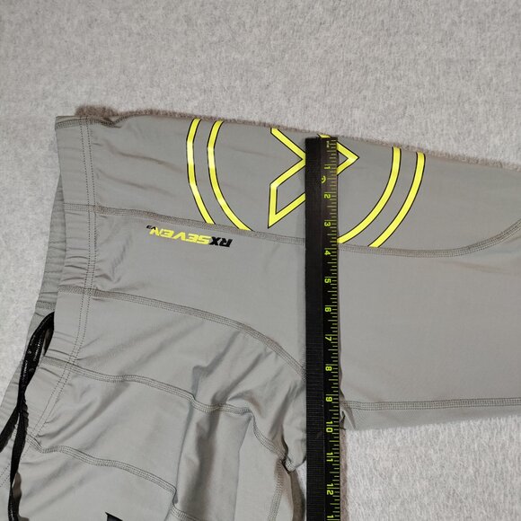 Virus Compression RX7 Full Pant Mens XXL Gray Yellow Performance Vented Running - Picture 12 of 13